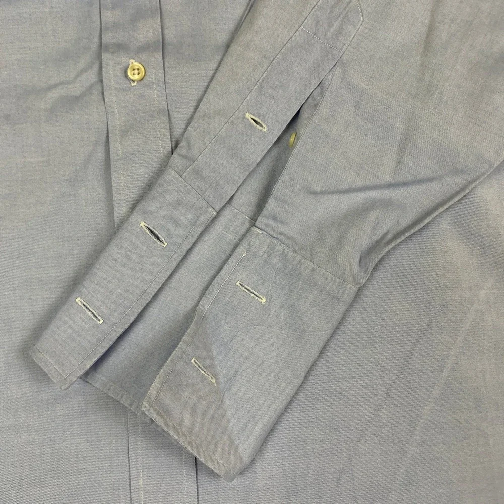 Polo Ralph Lauren Philip Dress Shirt Mens 17 33 Blue Pinpoint Oxford French Cuff